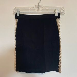 Black Skirt w/ Gold Rings